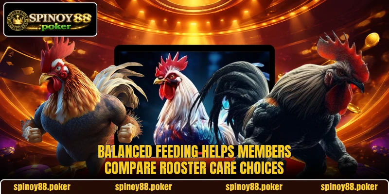 Balanced feeding helps members compare rooster care choices Balanced feeding helps members compare rooster care choices