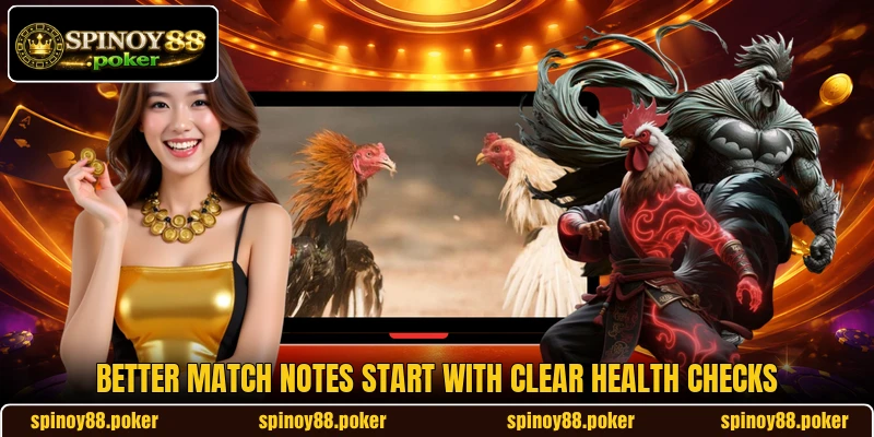 Better match notes start with clear health checks Better match notes start with clear health checks