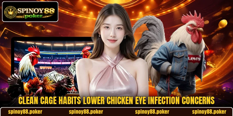 Clean cage habits lower Chicken Eye Infection concerns Clean cage habits lower Chicken Eye Infection concerns