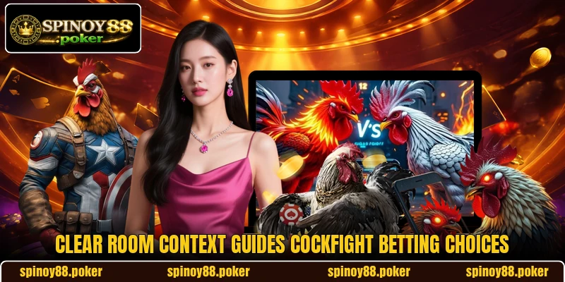 Clear room context guides cockfight betting choices Clear room context guides cockfight betting choices
