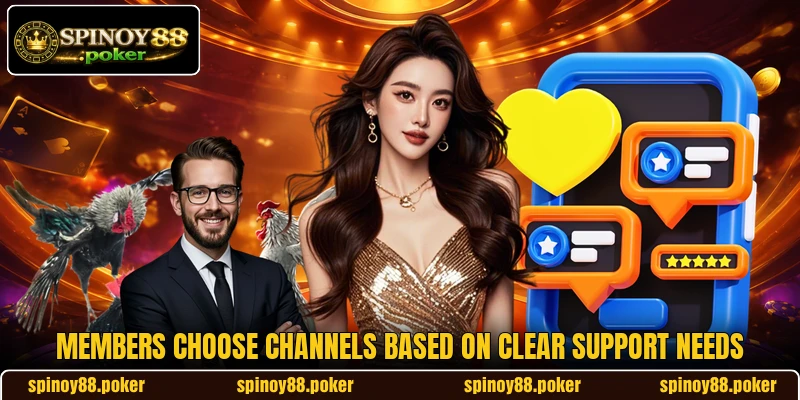Members choose channels based on clear support needs