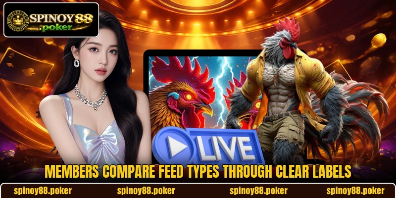 Members compare feed types through clear labels Members compare feed types through clear labels