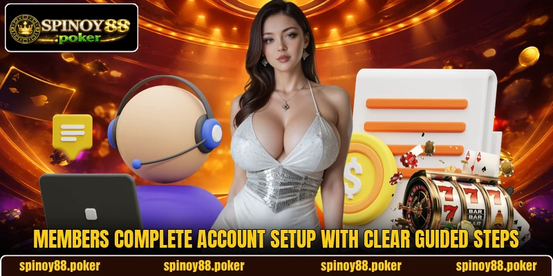 Members complete account setup with clear guided steps