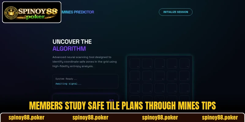 Members study safe tile plans through Mines tips Members study safe tile plans through Mines tips