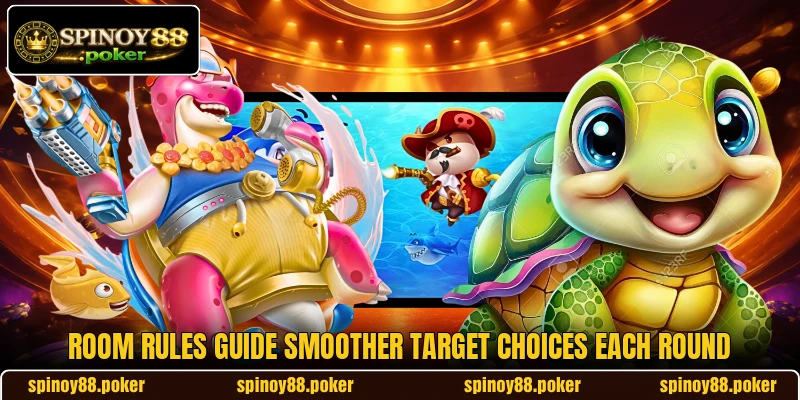 Room rules guide smoother target choices each round Room rules guide smoother target choices each round