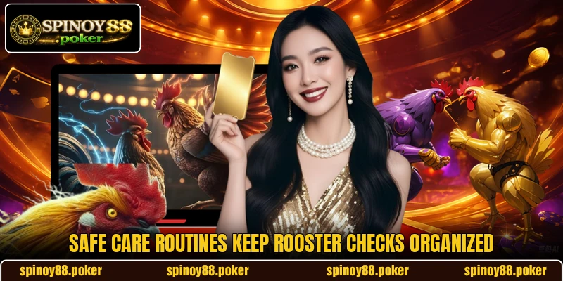 Safe care routines keep rooster checks organized Safe care routines keep rooster checks organized