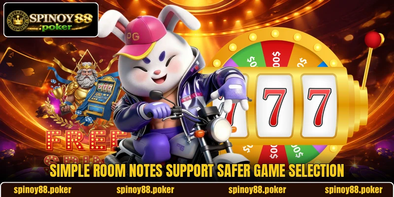 Simple room notes support safer game selection Simple room notes support safer game selection